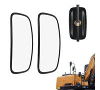 Inscrip Specchietto per trattore, 2 pezzi, universale, 33 x 18 cm, con supporto, specchietto retrovisore esterno per autobus, trattore, escavatore, camion, carrello elevatore, specchio per macchine