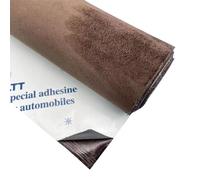 Inscrip Toppe di riparazione per divano, in microfibra, effetto camoscio, autoadesive, per auto, elasticizzato, velluto, in finta pelle scamosciata, 20 cm x 149 cm (marrone scuro)