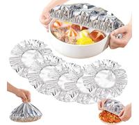 INSDHCCHD Copertura Isolante for Alimenti in Alluminio a Scomparsa, coperture Regolabili for in con Bordi Elastici, Copertura for Piatti da Cucina,for Ciotole(50Pcs)