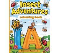 Insect Adventures Colouring Book: Easy and Cute Bugs, Insects, and Creepy-Crawly Creatures - Bold, Simple, One-Sided Coloring Pages for Kids and Adults