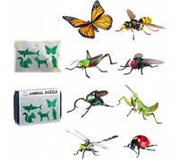 Insect & Animal Slot Assembly Toys, 3-Level DIY Educational STEM Puzzle Set with Lifelike Models, Build & Display Nature Learning Toy (Advanced)