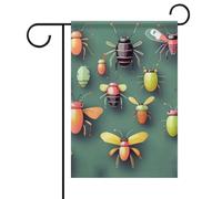 Insect Atlas - Bandiere da giardino primaverili ed estive, 30 x 45 cm, double-face, per esterni, stagionali, per patio, cortile, terrazza, veranda, giardino, terrazza, balcone, prato, decorazione per