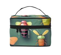 Insect Atlas - Trousse da viaggio con cerniera e grande capacità, unisex, adatta per attività all'aperto, sport, viaggi, ecc., Nero , Taglia unica