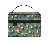 Insect Atlas - Trousse per cosmetici da donna, con stampa, grande, organizer da viaggio