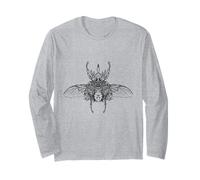 Insect Insect Face Bug Animal Horror Halloween Design d'Arte Maglia a Manica