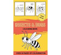 Insects & Bugs Colouring Book Travel Edition: A black and white pocket sized activity book filled with spiders, ants, bees and more