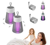InsectShield Go, lampada da campeggio efficiente per la lotta contro le zanzare all'aperto o a casa, utilizza il distruggimosche elettrico USB (grigio, 1200 mAh)