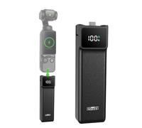 INSEESI Maniglia della batteria compatibile con DJI Osmo Pocket 3 Creator Combo, con schermo digitale Maniglia batteria integrata 5000mAh Batteria Ricarica rapida e riservato 1/4 "Thread