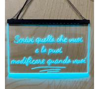 Insegna a led personalizzabile da te tabella luminosa multicolore per locali bar
