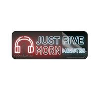 Insegna acrilica per parete Neon Gaming Sign Just Five More Minutes Signlong durata con forte nastro adesivo pulito sul retro - 25,4 cm x 7,6 cm