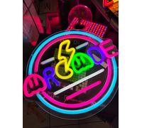 INSEGNA ACRILICO LUMINOSA NEON LED SIGN ARCADE LIGHT USB 33 CM