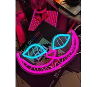 INSEGNA ACRILICO LUMINOSA NEON LED SIGN LOGO STREGATTO USB 30 CM