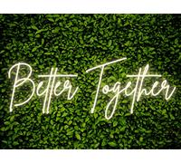 Insegna al Neon a LED Better Together Luce Notturna per la casa, Camera da Letto, Soggiorno, Decorazione Artistica, Festa, Anniversario di Matrimonio, Compleanno con USB 5v