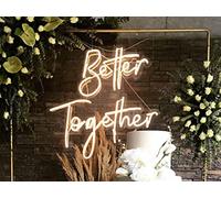 Insegna al Neon a LED Better Together Luce Notturna per la casa, Camera da Letto, Soggiorno, Decorazione Artistica, Festa, Anniversario di Matrimonio, Compleanno con USB 5v