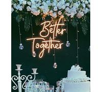 Insegna al Neon a LED Better Together Luce Notturna per la casa, Camera da Letto, Soggiorno, Decorazione Artistica, Festa, Anniversario di Matrimonio, Compleanno con USB 5v