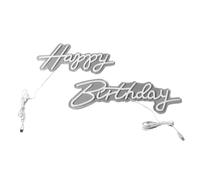 Insegna al neon a LED «Buon Compleanno», luce al neon per compleanni dimmerabile alimentata tramite USB, lettere decorative in acrilico per compleanni da appendere alla parete, sul
