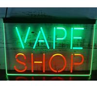 Insegna al Neon A LED per Negozio di Svapo, Luci al Neon per Bar Aziendali Personalizzate per La Decorazione Murale Luci Notturne per Insegne Luminose, Green Red, 40x30cm