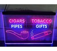 Insegna al neon a LED per sigari, luci al neon incise 3D a doppio colore alimentate tramite USB personalizzate con dimmer, per sigari bar tabacchi appesi a parete dimmerabili decorativi,B,30x20cm