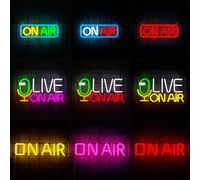 Insegna al neon a luce LED "On Air", decorazione per casa, camera da letto, sala giochi, bar, pub, studio, club, pareti, compleanno, Natale, feste, alimentata tramite USB Tagli UnicaPolistirolo