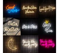 Insegna al neon "Better Together", "Good Vibes/Ama la tua pelle/Ti amo di più/Ti amo fino alla luna e ritorno/Il piano di Dio", luce al neon per decorazione da parete, Lui e Lei, "Sei davvero carina",