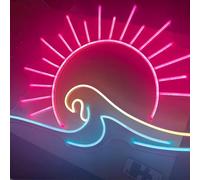 Insegna al Neon con Controller Dimmerabile, Insegne al Neon a LED con onde del mare a LED per Camera da letto Man Cave, Decorazione da parete per sala giochi per Feste, Bar per Matrimoni,41x28.7CM