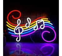 Insegna al neon con nota musicale Luce al neon a LED per decorazioni da parete Insegna con nota musicale con alimentazione USB per bar, feste musicali, discoteche, studi, regali