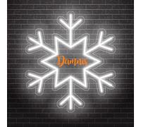 Insegna al neon con pupazzo di neve, decorazioni natalizie che si illuminano al neon a LED, alimentata tramite USB, illuminazione al neon per camera da letto, soggiorno, decorazione natalizia per la