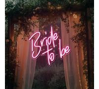 Insegna al neon con scritta "Bride to Be", insegna al neon per addio al nubilato, segno estetico per feste nuziali, decorazione per feste al neon