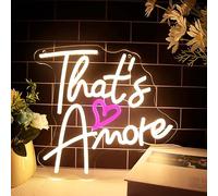 Insegna al neon con scritta "That's Amore, dimmerabile a LED, per matrimonio, decorazione da parete, sfondo per matrimonio, insegna al neon con USB, per compleanno, anniversario, matrimonio