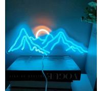Insegna al Neon Decorativa a LED Dimmerabile a Forma di Montagna per la Decorazione delle pareti della stanza, Lampada da parete con alba e tramonto, regalo per gli amici, Alimentata tramite USB