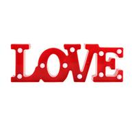 Insegna al Neon dell'amore, luci al Neon Rosse romantiche alimentate a Batteria lettere luminose scritta led per Nozze della confessione di proposta di San Valentino Decorazione(Bianco Caldo)