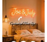 Insegna al neon dimmerabile e personalizzabile - Alimentata tramite USB con controllo a pulsante, perfetta per decorazioni murali, feste, Ognissanti, Ringraziamento, Natale, camere da letto, abbigliam