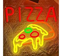 Insegna al neon for pizza - Decorazione da parete a LED for pizzerie e decorazioni for la casa, luce for pizza party alimentata tramite USB, insegna al neon for ristorante italiano, decorazione da par