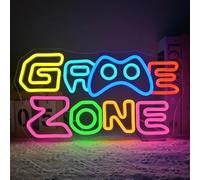 Insegna al neon Game Over da parete, decorazione da gioco a LED alimentata tramite USB for la stanza dei giocatori, luce for zona giochi for cameretta di ragazzi e bambini(ZONE)