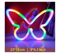 Insegna al neon Lampada da notte con lettere colorate al neon per interni, luce a farfalla, decorazione per bar del soggiorno(1)