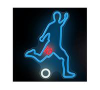 INSEGNA AL NEON LED FOREVER Plexi Footballer, Blu, Bianco, Rosso