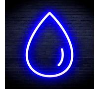 Insegna al neon LED in silicone flessibile a goccia d'acqua - blu - st16s32-fnu0070-b