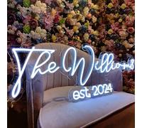 Insegna al Neon LED Personalizzabile,Per Matrimoni, Compleanni, Anniversari, Feste, Bar, Logo Aziendale, Luce al Neon per Gaming, Camera da Letto, Decorazione per La Casa
