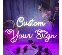 Insegna al Neon Led Personalizzata, Scritta Led Personalizzabile Insegna Lettere Luminosa 11 Colori Parete Camera Decorazione per Compleanno Matrimoni Anniversari Bar Negozi Nome Regalo Logo