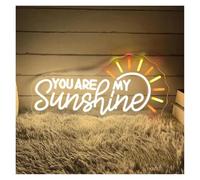 Insegna al Neon LED You Are My Sunshine Insegna Al Neon Luce LED USB Per La Decorazione Della Parete Sullo Sfondo Della Festa Di Fidanzamento Della Casa Di Nozze(45x21cm)