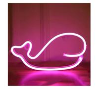 Insegna al neon Lettere colorate, illuminazione al neon per interni, insegna a per coda di balena, decorazione da parete per camera letto(Rosa)