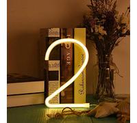 Insegna al neon, luce LED bianca calda con lettere dell'alfabeto, alimentata a batteria e USB, lettere sospese per camera da letto, bar, decorazioni per matrimoni e regali (2)