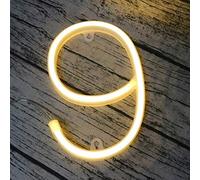 Insegna al neon, luce LED bianca calda con lettere dell'alfabeto, alimentata a batteria e USB, lettere sospese per camera da letto, bar, decorazioni per matrimoni e regali (9)