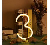 Insegna al neon, luce LED bianca calda con lettere dell'alfabeto, alimentata a batteria e USB, lettere sospese per camera da letto, bar, decorazioni per matrimoni e regali (3)