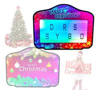 Insegna Al Neon Merry Christmas Senza Fili Con Testo A Doppia Fila E Due Batterie Rimovibili, Per Un'Autonomia Prolungata Di 3-4 Ore