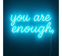Insegna al neon motivazionale con scritta "You are Enough", per palestra, casa o ufficio, insegna al neon a LED personalizzata