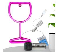 Insegna Al Neon Per Bar - Decorazione Insegna Al Neon Bicchiere Di Vino,Decorazione Con Luce Per Vino,per Bar Casa Party Riunione Soggiorno Cucina Parete Ufficio Spettacolo Ristorante