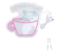 Insegna al neon per caffè Gearwell, luce al neon a LED e lampada da parete, insegna per caffè dimmerabile alimentata tramite USB per display da cucina bar panetteria bar