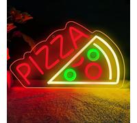 Insegna al neon per la decorazione della parete Pizza a forma di insegna al neon per pizzeria Alimentato da alimenti Lettera dimmerabile Led Light Up Segni per Negozio di affari Ristorante Cucina