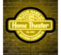 Insegna Al Neon per L'home Theater, Insegna per L'home Theater, Insegna LED per L'home Theater, Insegna per L'home Cinema, Arte Dell'home Theater, Arredamento per L'home Theater